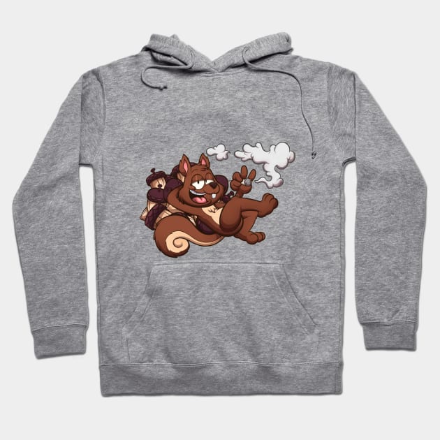 Squirrel Smoking A Joint Hoodie by TheMaskedTooner